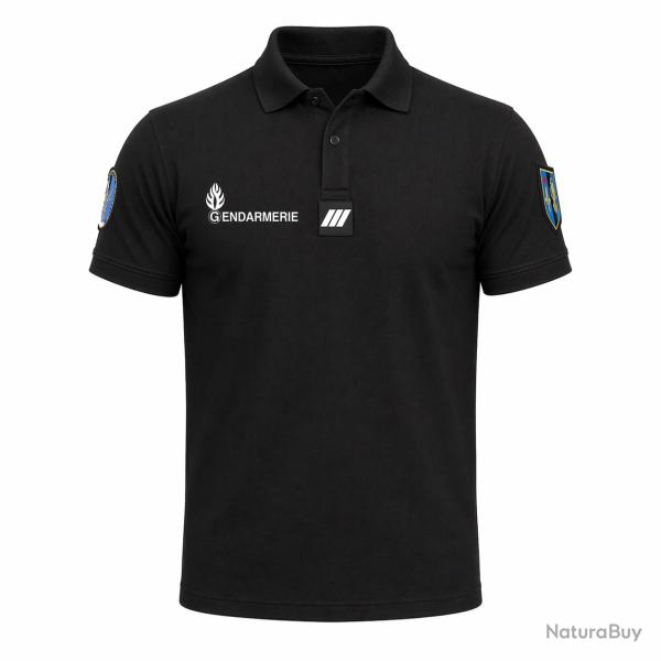 Polo Homme all�g� Gendarmerie Noir