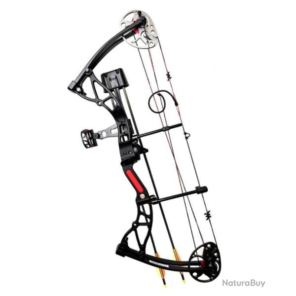 Kit arc � poulies EK Archery Exterminator Deluxe noir 15-70 lbs / 17.5"-31.25" (3)