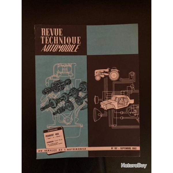 Revue Technique Automobile numro 197 de 1962: PEUGEOT 403.