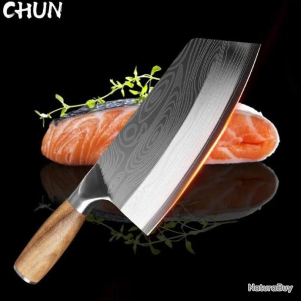 Couteau couperet 1*8 pouces en acier inoxydable -* laser pattern