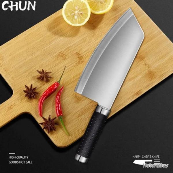 couteau � d�couper en acier inoxydable, 8 pouces manche antid�rapant,