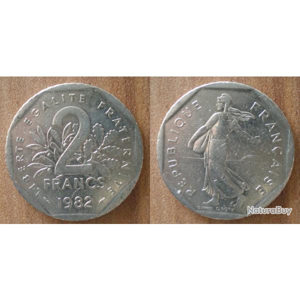 France 2 Francs 1982 Piece Semeuse Franc