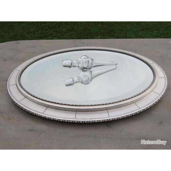 VINTAGE - Ancien grand bouchon de carafe en cristal taill� de forme pointu - FRANCE (XX�)