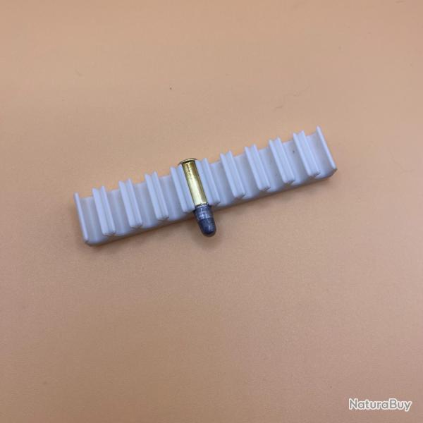 Support de cartouches pour carabine .22LR Blanc