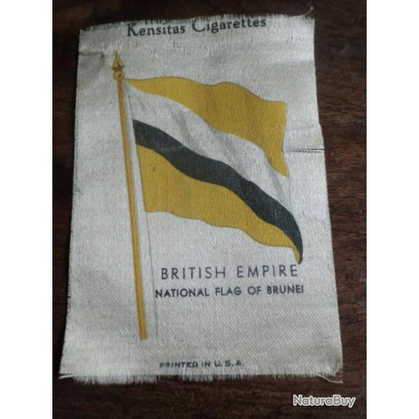 national  flag of brunei  british empire silk flags " usa " 1934 kensitas