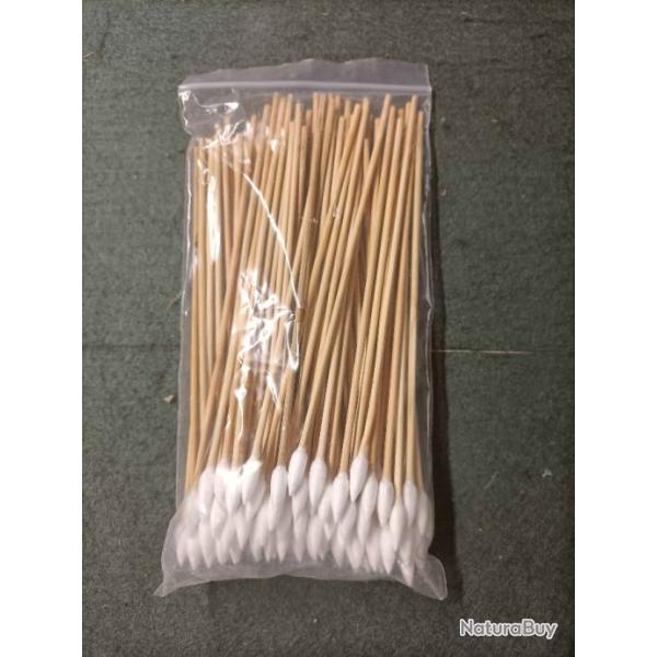 Lot de 100 Coton-tiges conique pour le nettoyage des armes