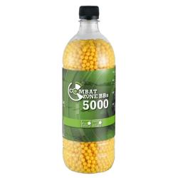 BILLES BBS 6MM COMBAT ZONE JAUNE 0.12G BOUTEILLE X5000