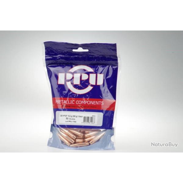Ogives PPU Cal. .338 250grs HPBT MATCH - sachet de 50 unit�s