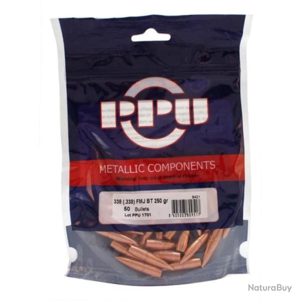 Ogives PPU Cal. .338 250grs FMJBT - sachet de 50 unit�s