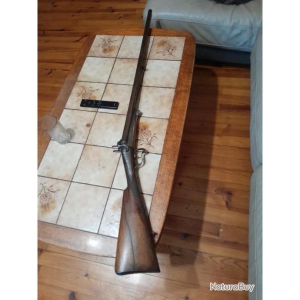 Tr�s rare fusil � broche calibre 16 sign� lefaucheux (voir photo 2 et 9)