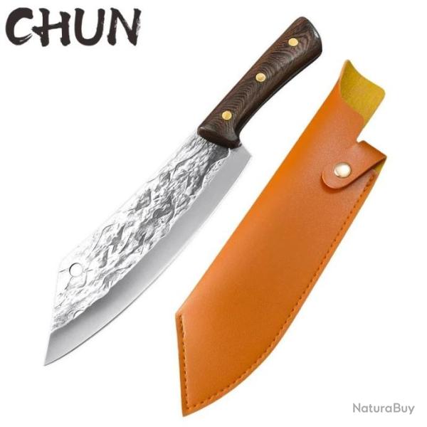 Couteau � D�sosser Forg� en Acier � Haute Teneur en Carbone *TYPE 3 + HOUSSE LIVRAISON GRATUITE !