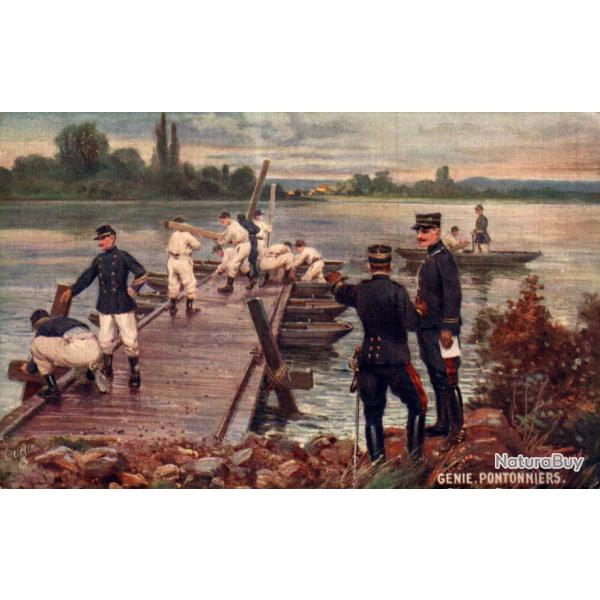 CPA -  Illustrateur G�nie pontonniers -N�875