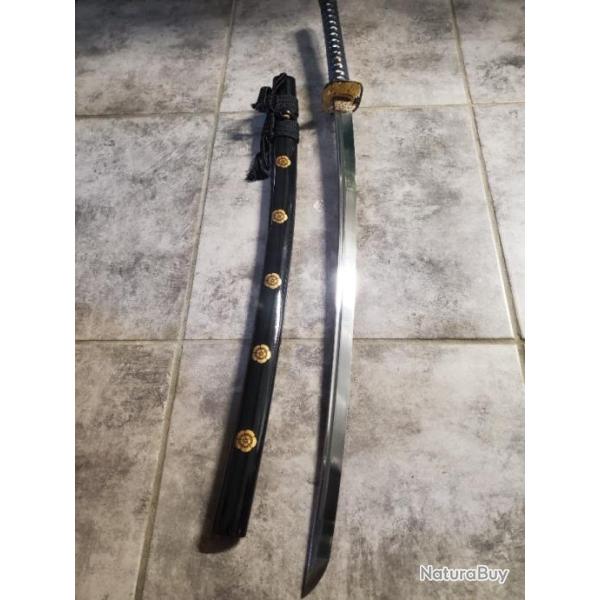 � VENDRE : Katana L�opard - La Force et l'�l�gance du Pr�dateur, acier ressort, tranchant rasoir