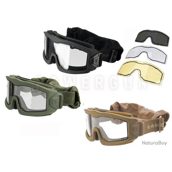 Masque Aero thermal Avec 3 Verres Lancer Tactical Noire