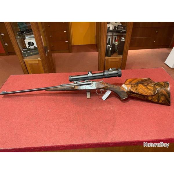 Vends Carabine Express Pierre Artisan Mod�le Fontainebleau avec lunette de battue swarovski 1.6 X 24
