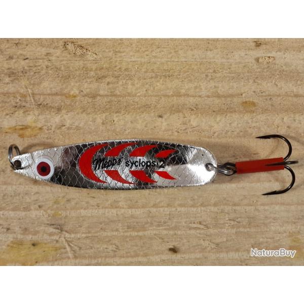 Cuiller Mepp's Syclops N�2 17g argent rouge - HILMAR SUPER DESTOCK !!!