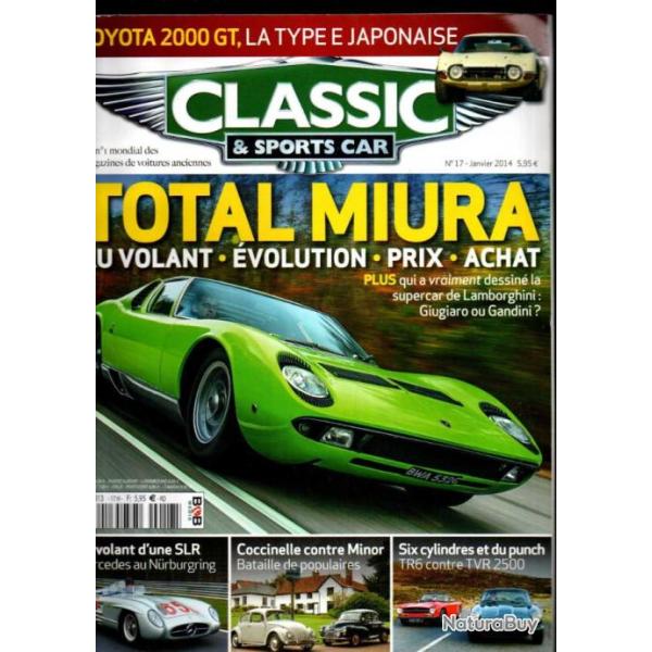 classic & sport car 17 de 2014 , morris minor contre vw coccinelle, lamborghini miura, tr6, mercd