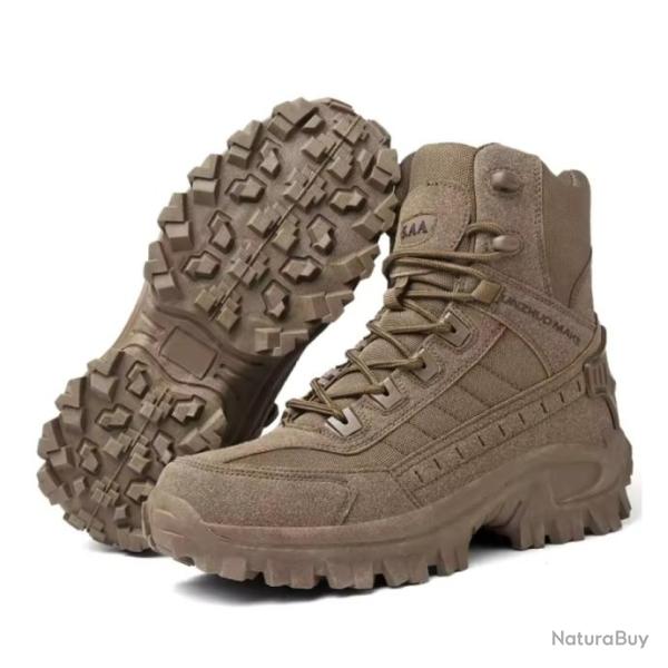 Bottes de randonn�e MARRON homme hiver - Chasse - Trekking marche anti-chocs - Camping plein air