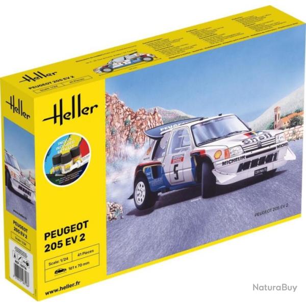 Peugeot 205 EV2 1/24 | Heller (0000 1465) - Maquette  monter