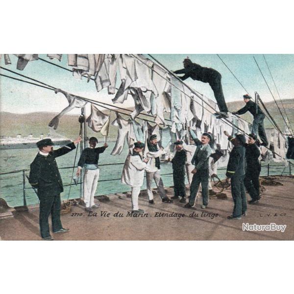 Carte Postale Ancienne La Vie du Marin Etendage du linge - N�7646