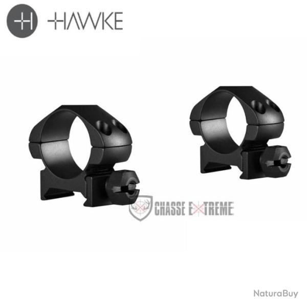 Colliers de Montage HAWKE Acier Pr�cision Weaver 1" � �crou Bas