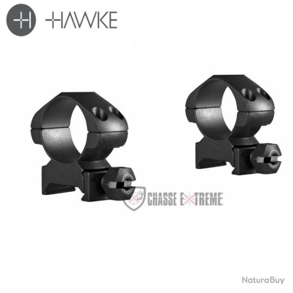 Colliers de Montage HAWKE Acier Pr�cision Weaver 1" � �crou Medium