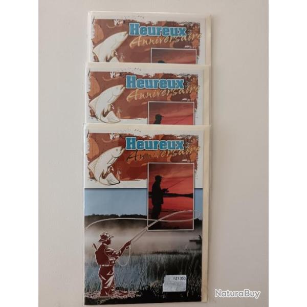 LOT CARTE DE VOEUX "HEUREUX ANNIVERSAIRE" SPECIALE PECHEUR