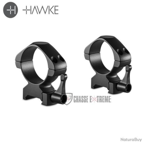 Colliers de Montage HAWKE Acier Pr�cision Weaver 34mm � Levier Bas