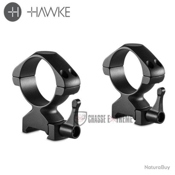 Colliers de Montage HAWKE Acier Pr�cision Weaver 34mm � Levier Medium