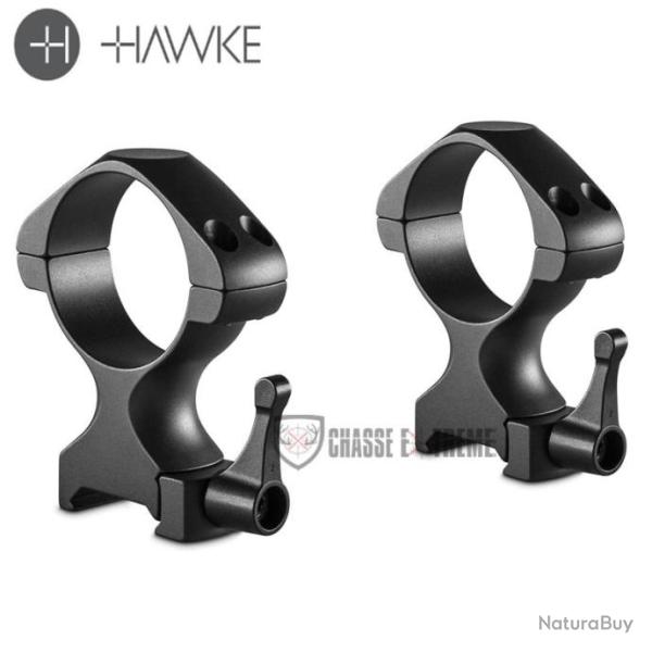Colliers de Montage HAWKE Acier Pr�cision Weaver 34mm � Levier Haut