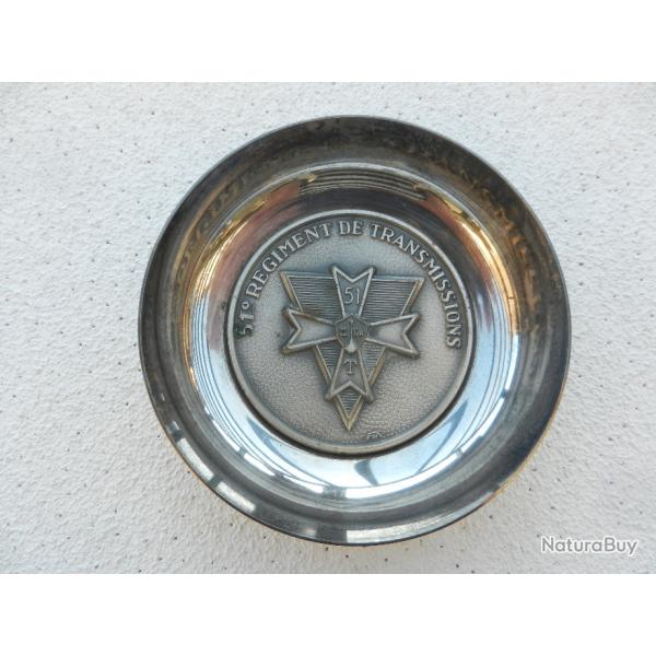 coupelle m�tal argent� 51�me r�giment de transmissions