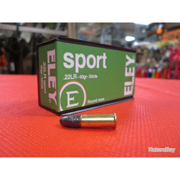 lot de 2 boites de 50 cartouches 22LR ELEY SPORT en 40 gr