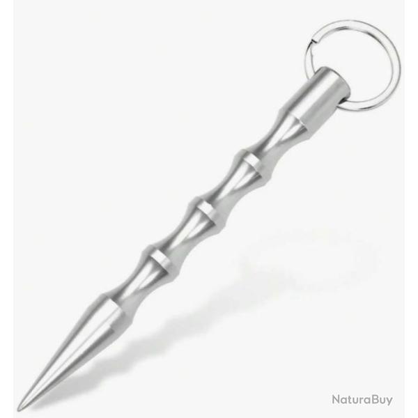 Outil d'autod�fense en alliage d'aluminium - Design en forme de stylo, argent