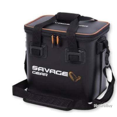 Sac De Pêche Étanche Savage Gear WPMP Fourre-Tout 50L – EVA, Rail à Leurres, Pochette Filet, Bandoulière