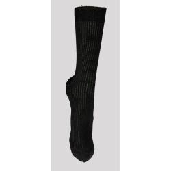 Chaussettes ville non comprimantes fil argent et coton noir 40/42