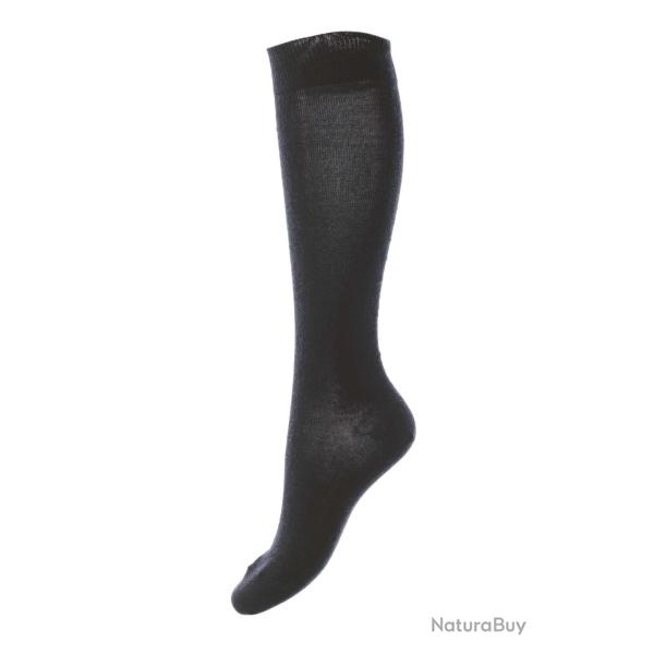 Chaussettes homme et femme hautes laine tr�s fine ray�e ou uni 40/45 Haut/genou gris anthracite