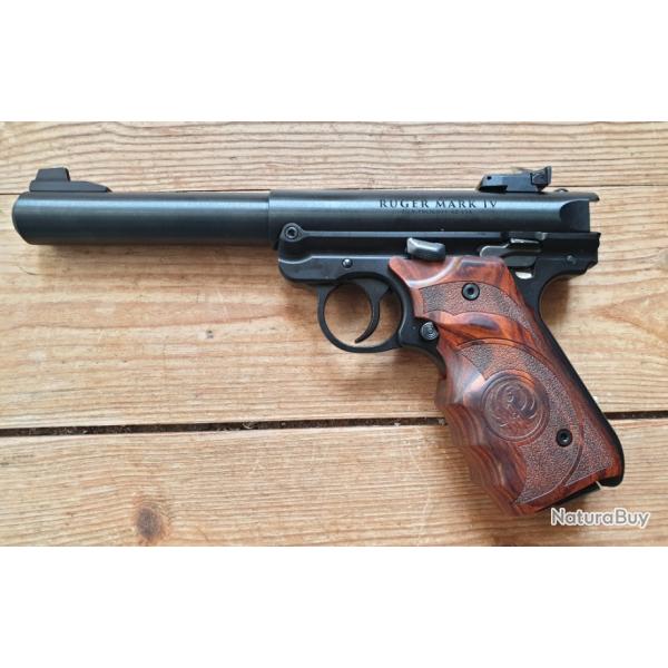 .22lr Ruger Mark IV target, plaquette bronze, 10 coups, canon 5.5'