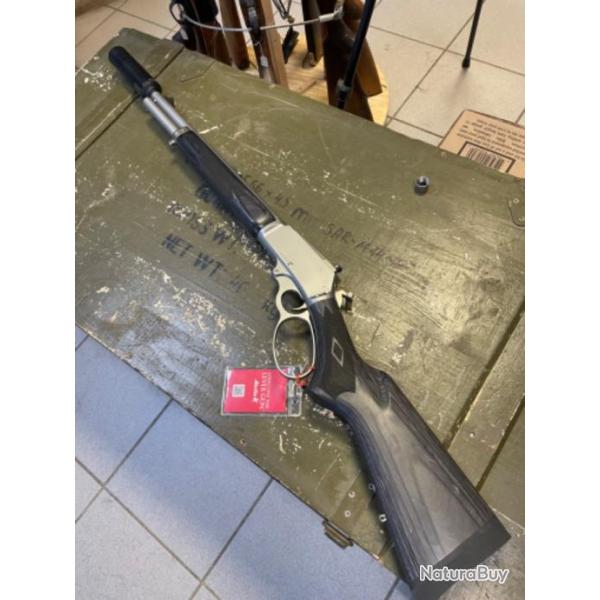 Marlin 1895 Trapper Inox cal 45/70 Govt. Canon de 41 cm avec mod�rateur de son fixe. Cat�gorie C.