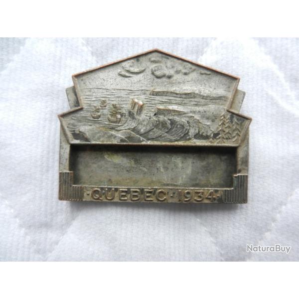 ancien insigne �pinglette Quebec 1934