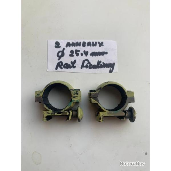 Paire de colliers de montage 25,4 mm / Rail Picatinny