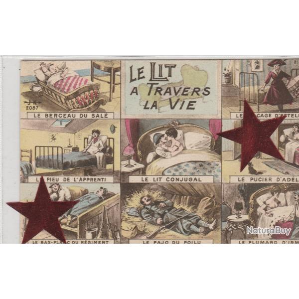 CPA -MILITARIA - LE LIT A TRAVERS LA VIE- N� 163