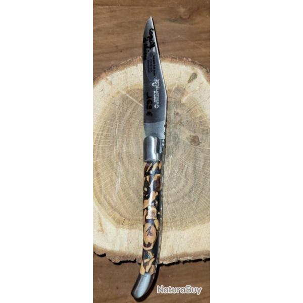 Couteau LAGUIOLE manche en coquille de noix  Fabrication Fran�aise