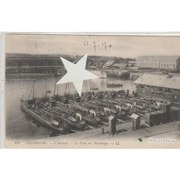 CPA -Manche CHERBOURG Marine ARSENAL Le Poste des torpilleurs N�171