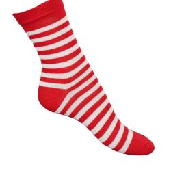 Offre d&egrave;s 2 paires de chaussettes ray&eacute;es coton d'Egypte Femme ray&eacute; orange 2 -jaune 31/33