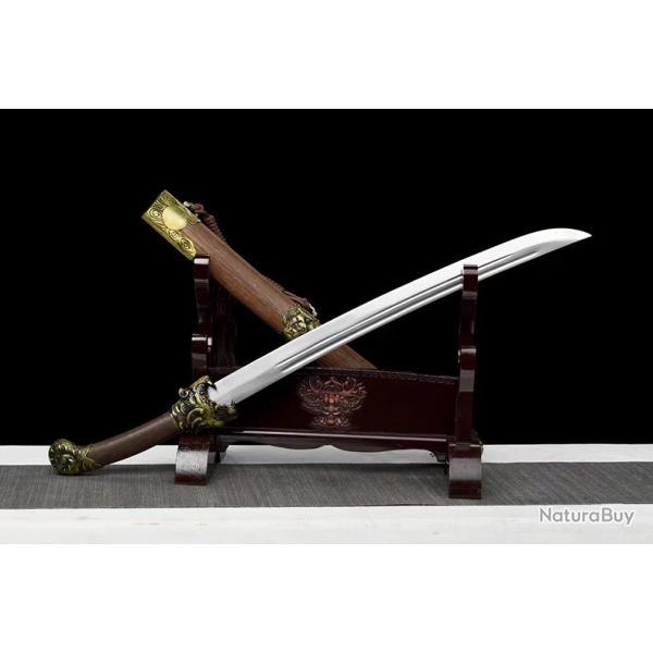 Sabre asiatique en acier mangan�se forg� � la main - Tradition et maniabilit�