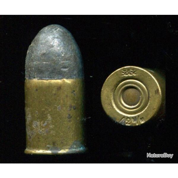 12 x 15 Revolver Fran�ais - marquage : GG 12 M/M - �tui laiton 15 mm de long  - amor�age GAUPILLAT