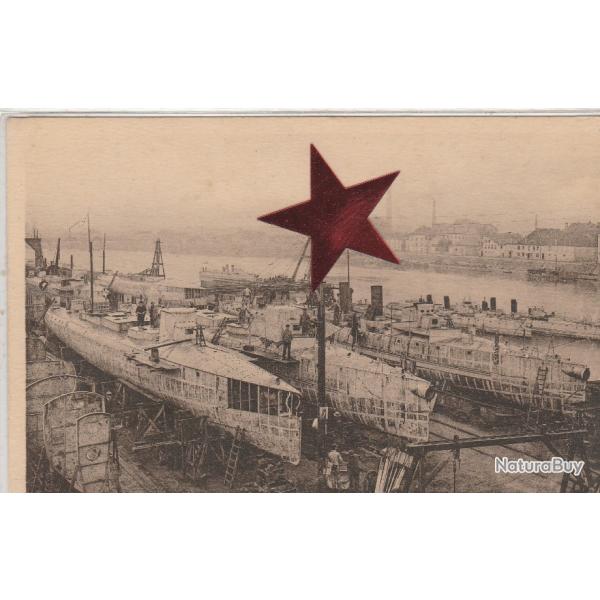 CPA -CHALON sur SA�NE CHANTIERS SCHNEIDER & Cie 11 TORPILLEURS en Construction  N�055