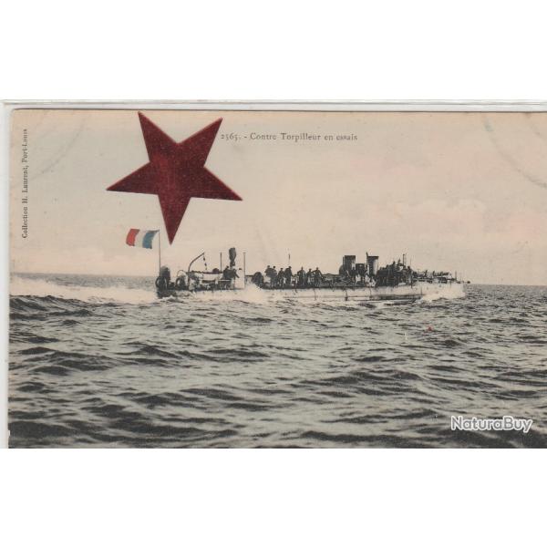 CPA -CONTRE-TORPILLEUR EN ESSAIS N�038