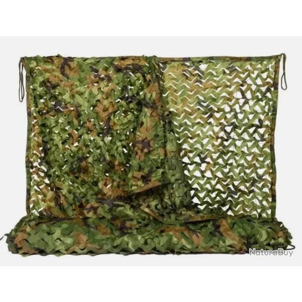 Filet de Camouflage Militaire 4x5 M Voile d'ombrage chasse jardin d�cor vert