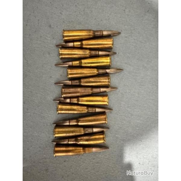 Lot de munitions d'�poque 8x51r diff�rent marquage ww1 ww2